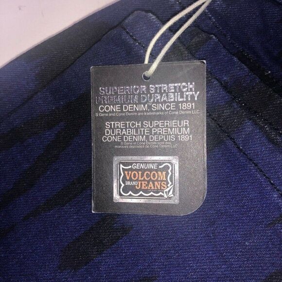 Volcom Stix Skinny Shortie Fit Black And Blue Wome - Picture 6 of 7